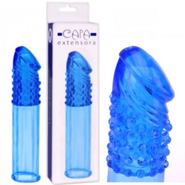 Capa Extensora Peniana para Pênis Azul - Sexshop