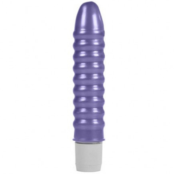 Vibrador Sex Stronger com anéis massageadores - Violeta - Sexshop
