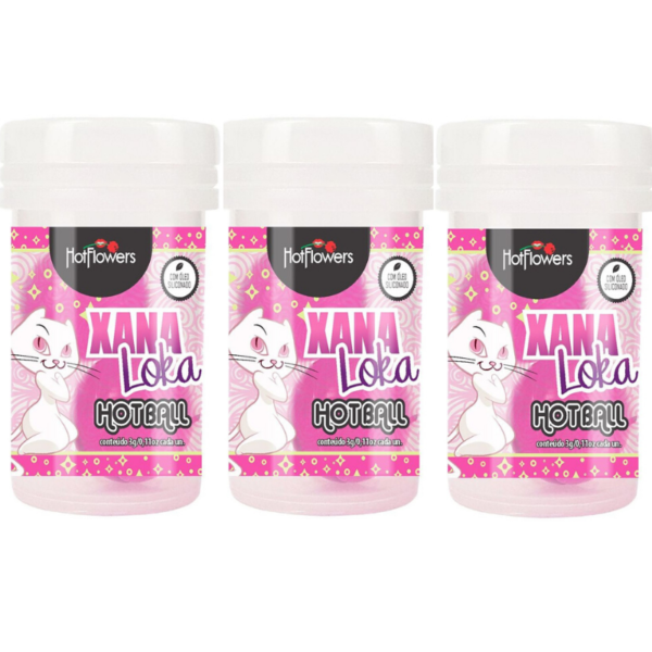 Kit 03 Bolinha Vaginal HOT BALL XANA LOKA Dupla 3g Hot Flowers - Sex shop