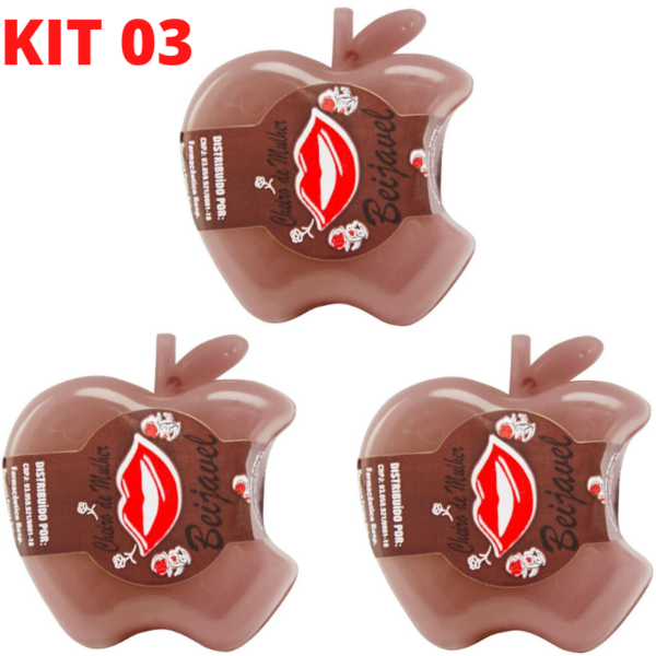 Kit 03 Bolinha Beijável Chocolate 02 unidades Pau Brasil - Sex shop