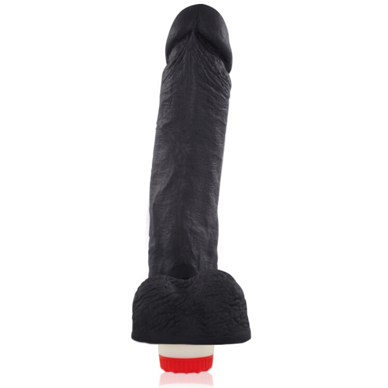 Pênis Real Peter Com Escroto e vibrador BOSS Preto - 4x19 cm - Sex Shop