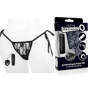 Calcinha Vibratória Screaming O Panty Set Com Cápsula Preto