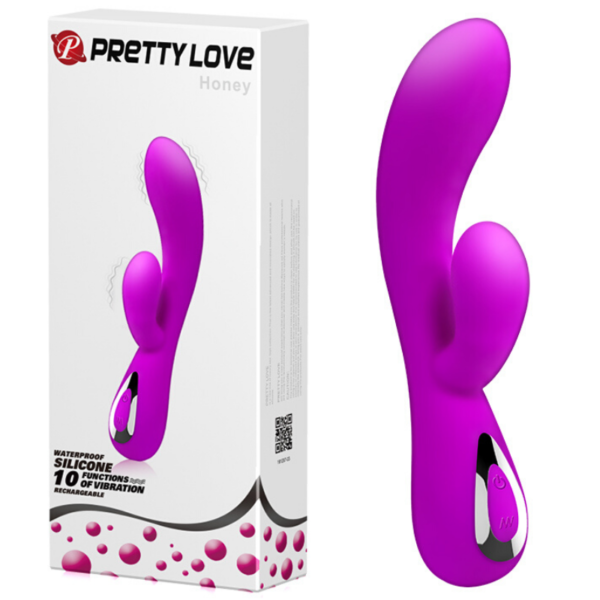 Vibrador Silicone Ponto G 10V Recarregável Honey Pretty love - Sex shop