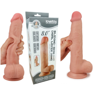 Pênis Realística 20,5 cm com Camada de Dupla Intensidade - LOVETOY SLIDING-SKIN DUAL LAYER DONG - Sex shop