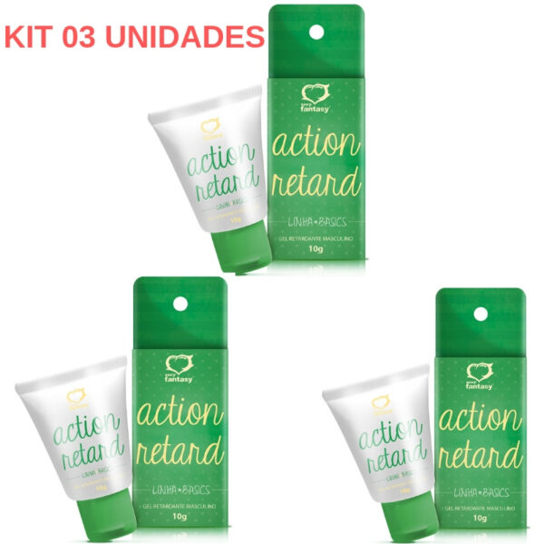 Retardante Masculino Kit 03 Action Retard 10g Sexy Fantasy - Sexshop