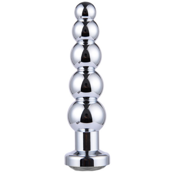 Plug anal feito de alumínio, com esferas progressivas