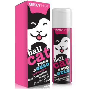 Sexo Oral BALL CAT - Fogo e Gelo - Sabor Tropical Kiss - Sexshop