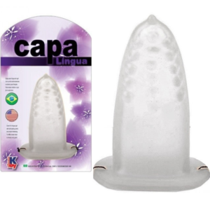 Capa para língua Transparente estimuladora de clítoris - Sexshop