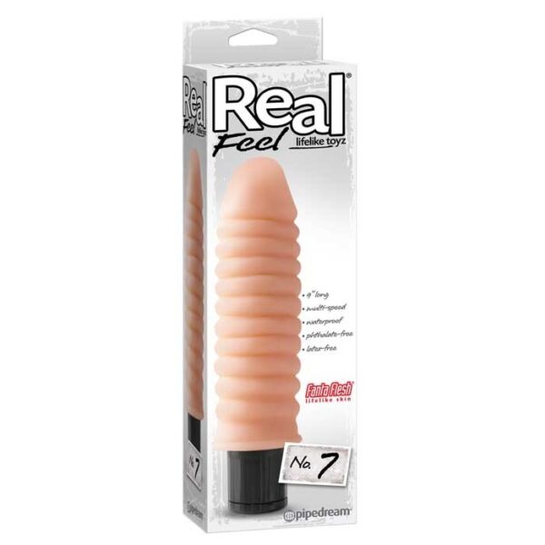 Pênis realístico com saliências e multivelocidade - REAL FEEL LIFE LIKE TOYZ N°7 - PIPEDREAM - Sexshop