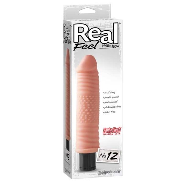 Pênis realístico com saliências e multivelocidade - REAL FEEL LIFE LIKE TOYZ N°12 - PIPEDREAM - Sexshop