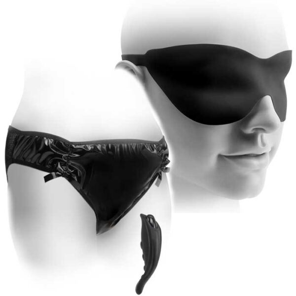 Calcinha com estimulador clitoriano - PLUS SZ VIBR PANTY BLACK - PIPEDREAM - Sexshop