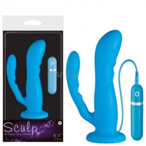 Penetrador duplo com base e 10 ritmos de vibrações - SCULP - NANMA - Sexshop