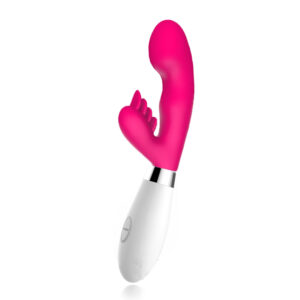 Vibrador Escalonado em Silicone com Estimulador Clitoriano - ARON - Sex shop