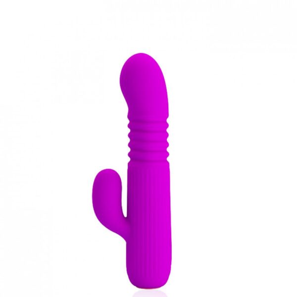 Vibrador Recarregável Vai e Vem com 4 Modos de Vibração e 4 Modos de Vai e Vem - PRETTY LOVE LEOPOLD - Sexshop