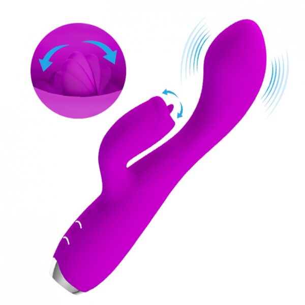 Vibrador Jack Rabbit, Super Potente feito em Silicone Cirúrgico, Recarregável, com 12 níveis de vibrações -