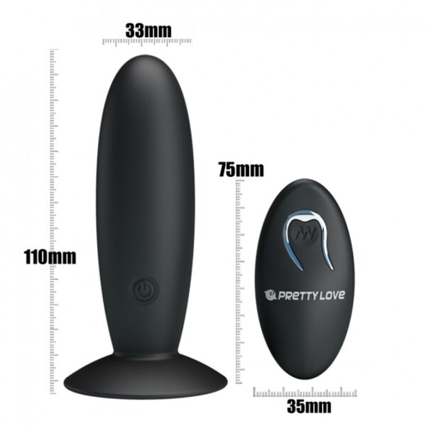 Plug Anal, Wireless com 12 Modos de Vibração - PRETTY LOVE REMOTE CONTROL VIBRATING PLUG - Sexshop