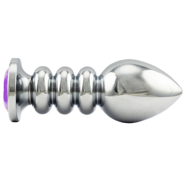 Plug Anal de Aço com Cristal Brilhante 10cm - Sexshop