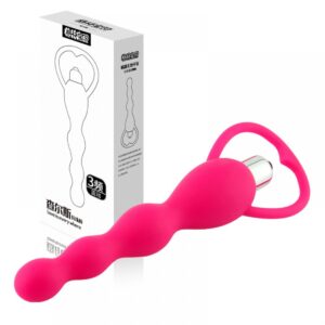 Plug Anal Vibrador com Alça de Segurança e Toque aveludado - Sexshop