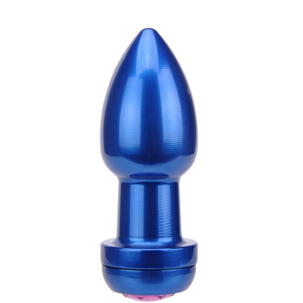 Plug Anal HARD com Vibrador em metal Azul - Sexshop