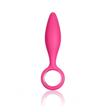 Plug anal de silicone pink com alça de metal - CHOKE - NANMA - Sexyshop-13795