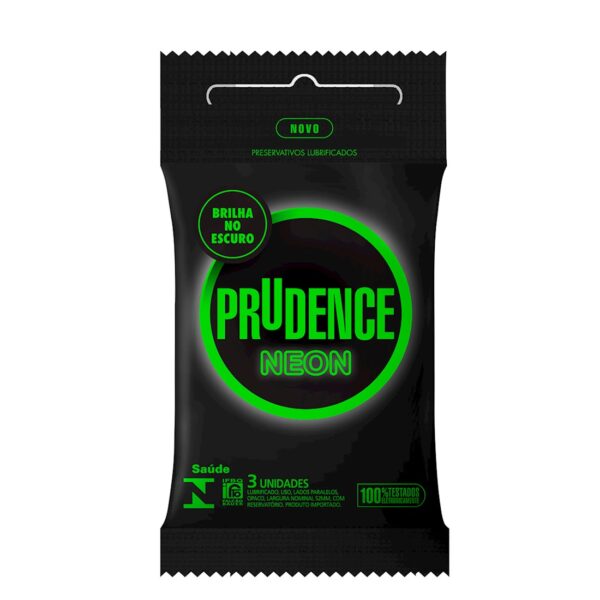Preservativo Neon com 3 Unidades Prudence - Sexshop