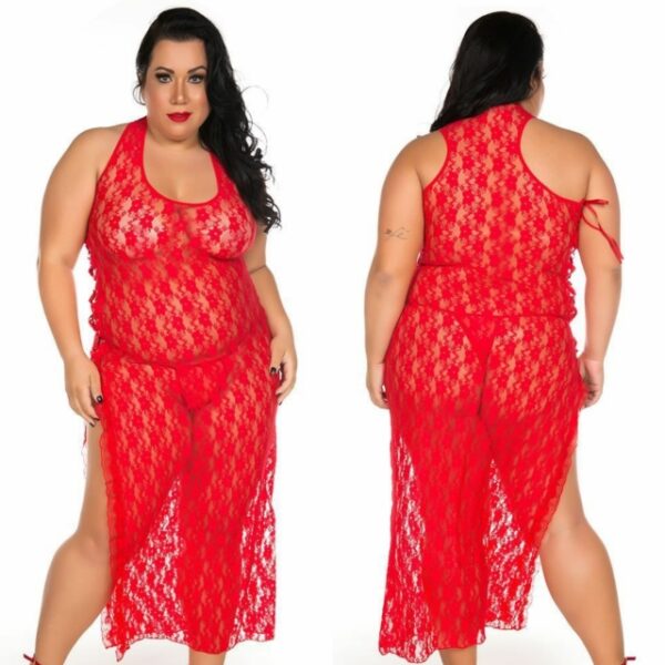 Camisola Lua De Mel Plus Size Pimenta Sexy Vermelho - Sexshop