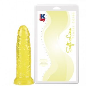 Pênis realistico macio Amarelo 13X3,3 CM - Sexshop