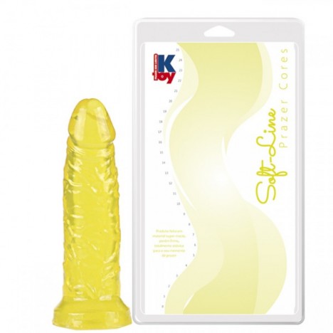 Pênis realistico macio Amarelo 13X3,3 CM - Sexshop