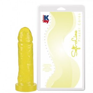 Pênis gostoso e macio Amarelo 17,5x4 cm - Sexshop