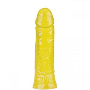 Pênis feito em polivinílico macio Amarelo 19,5 x 4 cm