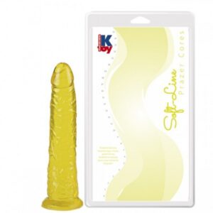Pênis Realístico macio Amarelo 19X3,5CM - Sexshop