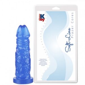 Pênis Consolo Realístico Macio Azul 17,5x4cm - Sexshop