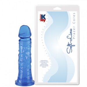 Pênis gostoso e macio Azul 18 x 3,8 cm - Sexshop