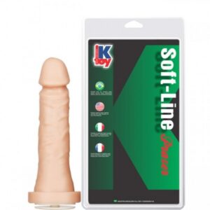 Pênis realistico macio pele para cinta 18X3,8CM - Sexshop