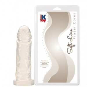 Pênis Consolo Realístico Macio Transparente 17x4 Cm - Sexshop