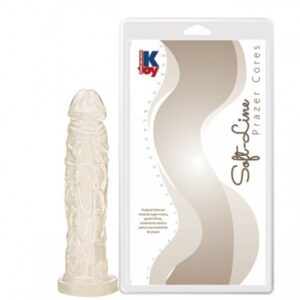 Pênis Consolo Realístico Macio Transparente 18,5X3,8Cm - Sexshop