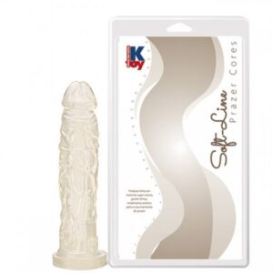 Pênis Consolo Realístico Macio Transparente 18,5X3,8Cm - Sexshop