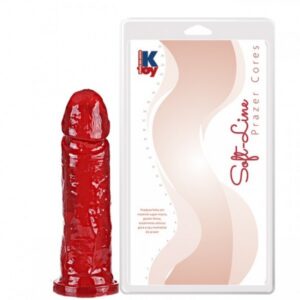 Pênis Consolo Realístico Macio Vermelho 17x4cm - Sexshop