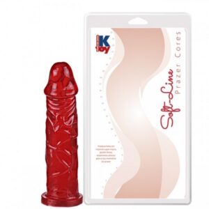 Pênis Consolo macio Vermelho 17,5x3,8 cm - Sexshop