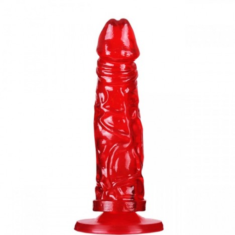 Pênis Realistico Vermelho macio 17,5X4 CM - Sexshop