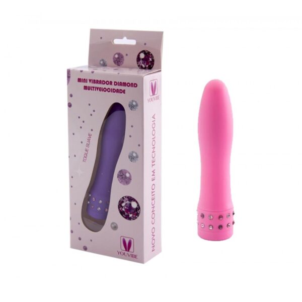 Vibrador Diamond, Multivelocidade, Detalhes de Pedras em sua Base - Sexshop