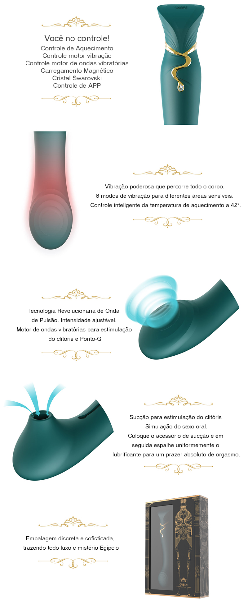 Vibrador ZALO - Queen Set G Spot PulseWave Vibrator - Verde - Sex shop