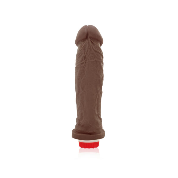 Pênis Real Peter Style 20cm Com Vibro Velocidade Variável - Marrom - Sexshop