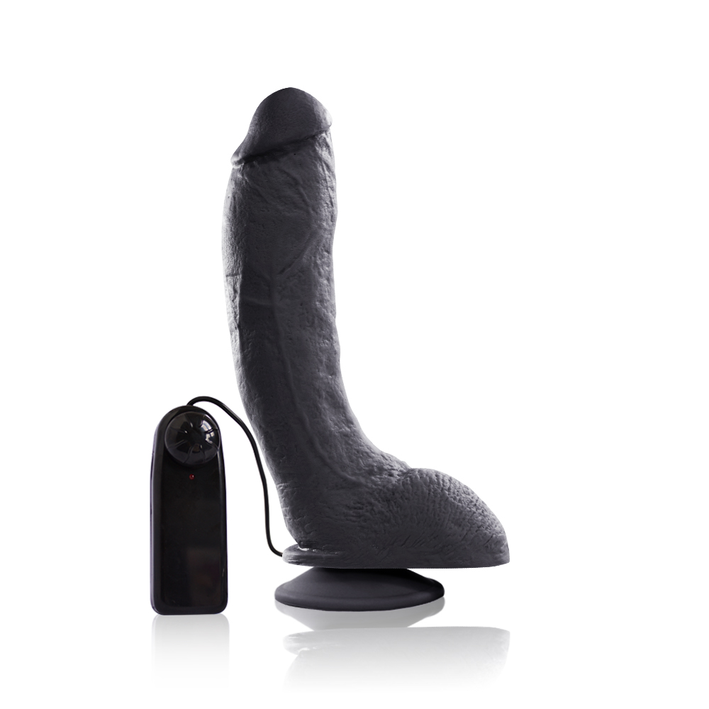 Pênis Real Peter Rambo Preto Vibrador - 5x23cm - Sex Shop