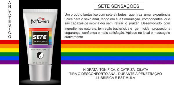 Sete Sensações Anestésico Anal 25gr HotFlowers - Sexshop