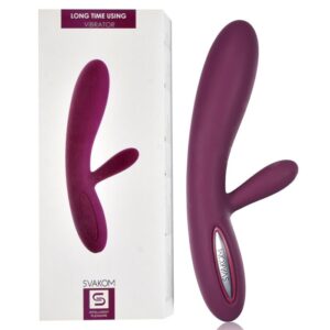 Vibrador com Estimulador Clitoriano Recarregável 6 Velocidades - Lucas Violet - Svakom - Sex shop