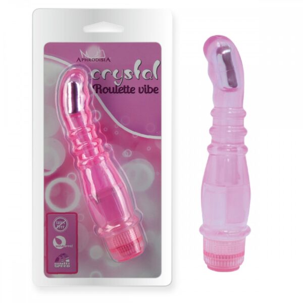 Vibrador Ponto G com Vibração Multivelocidade - CRYSTAL ROULETTE VIBE - Sexyshop