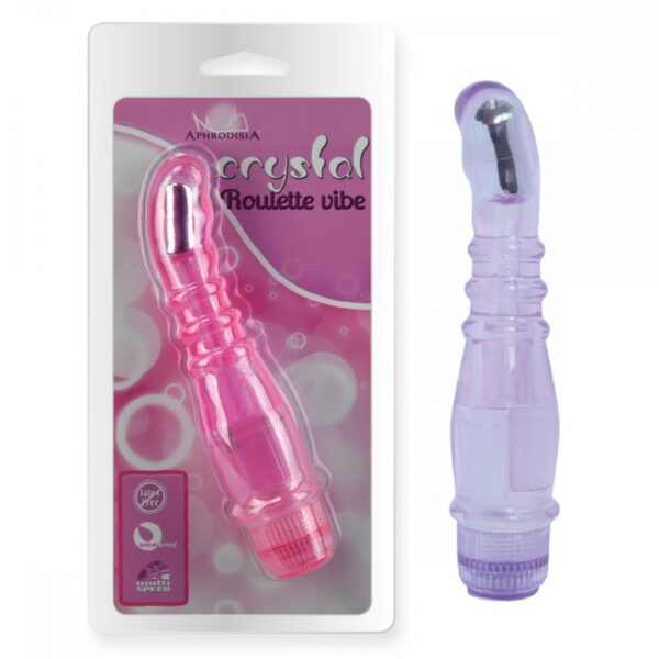 Vibrador Ponto G com Vibração Multivelocidade - CRYSTAL ROULETTE VIBE - Sexyshop