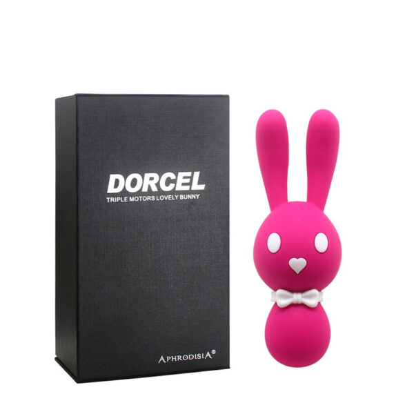 Vibrador Recarregável Formato Coelho com 10 Modos de Vibração - APHRODISIA DORCEL TRIPLE MOTORS LOVELY BUNNY - Sexshop