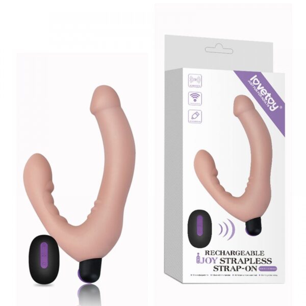 Penetrador Strapless Wireless com 10 Modos de Vibração - LOVETOY JOY STRAPLESS STRAP-ON - Sexshop